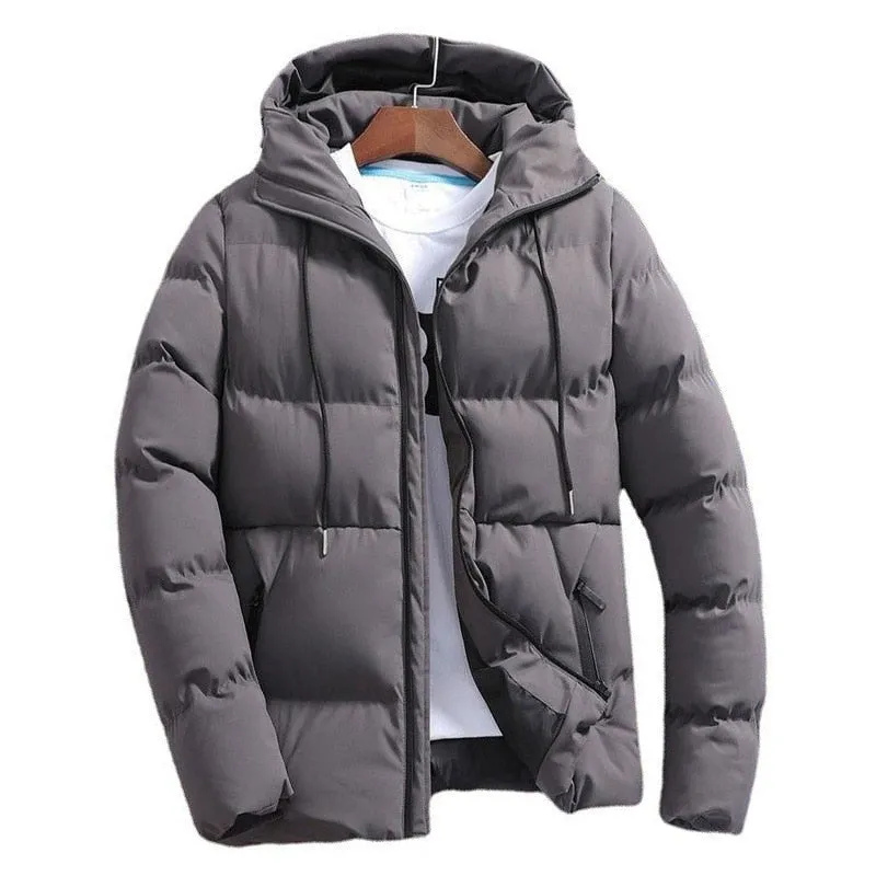 2022 Winter Men Thickened Cotton Hooded Short Jacket