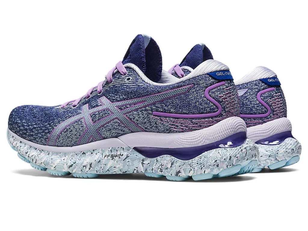 ASICS Women's GEL-NIMBUS 24 (Twilight Blue/White)