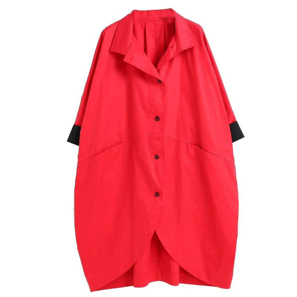 BABAKUD Spring Autumn Loose Windbreaker Casual Coat Women