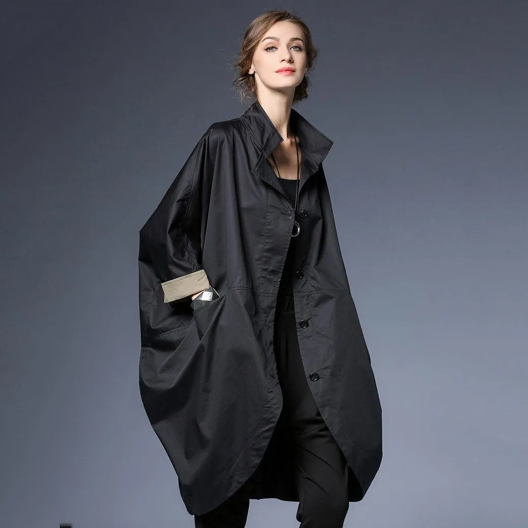 BABAKUD Spring Autumn Loose Windbreaker Casual Coat Women