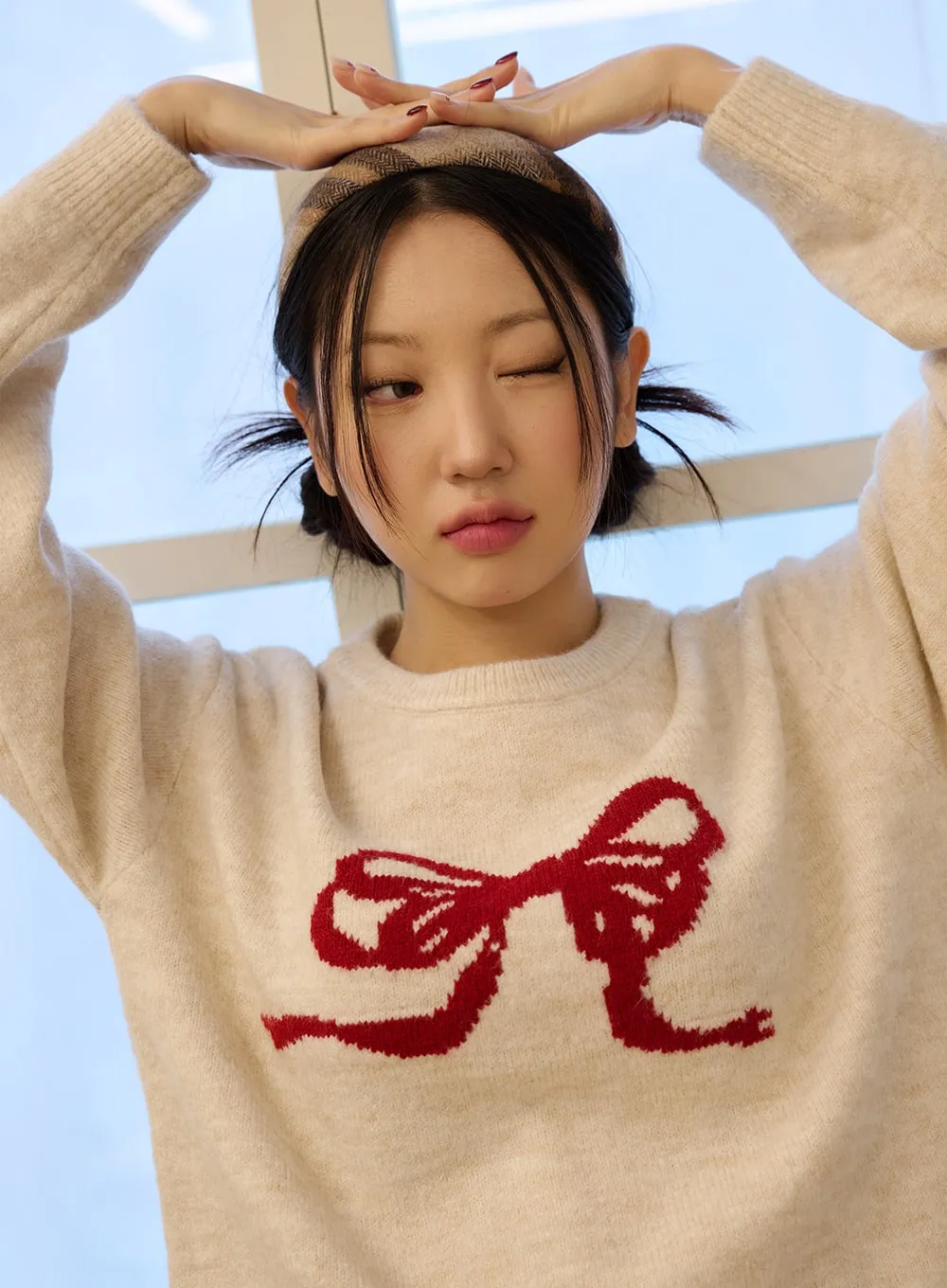 Balletcore Crew Neck Ribbon Sweater OD327