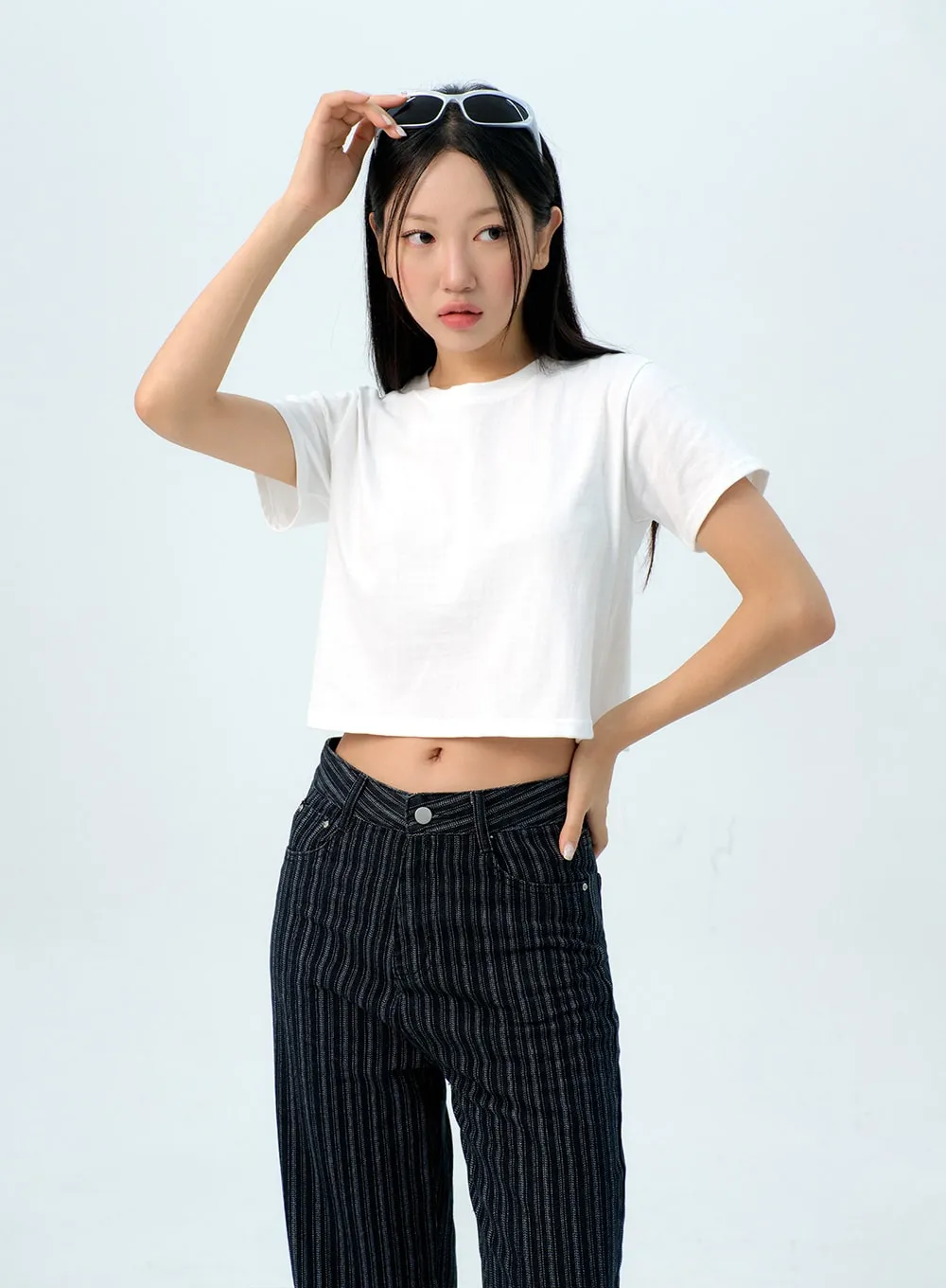 Basic Cotton Crop Tee IG313