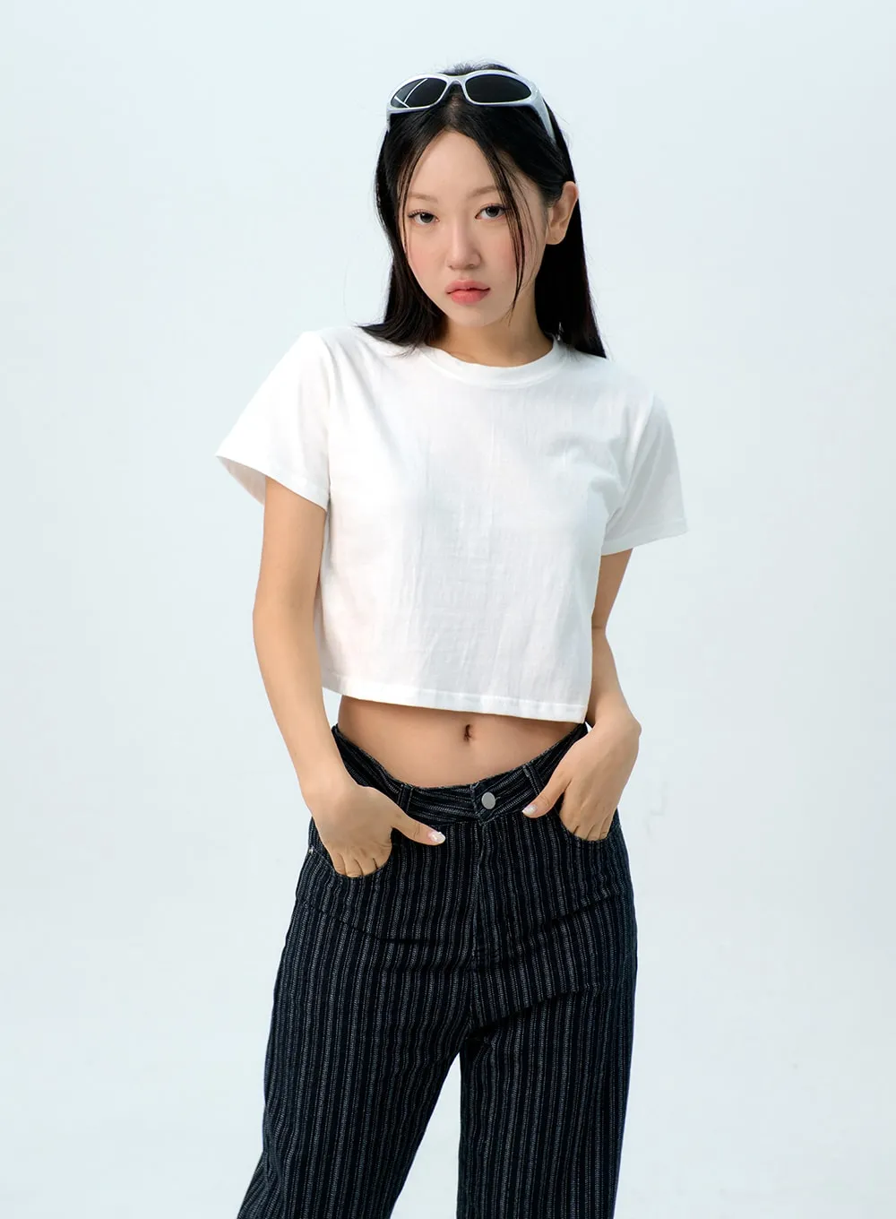 Basic Cotton Crop Tee IG313