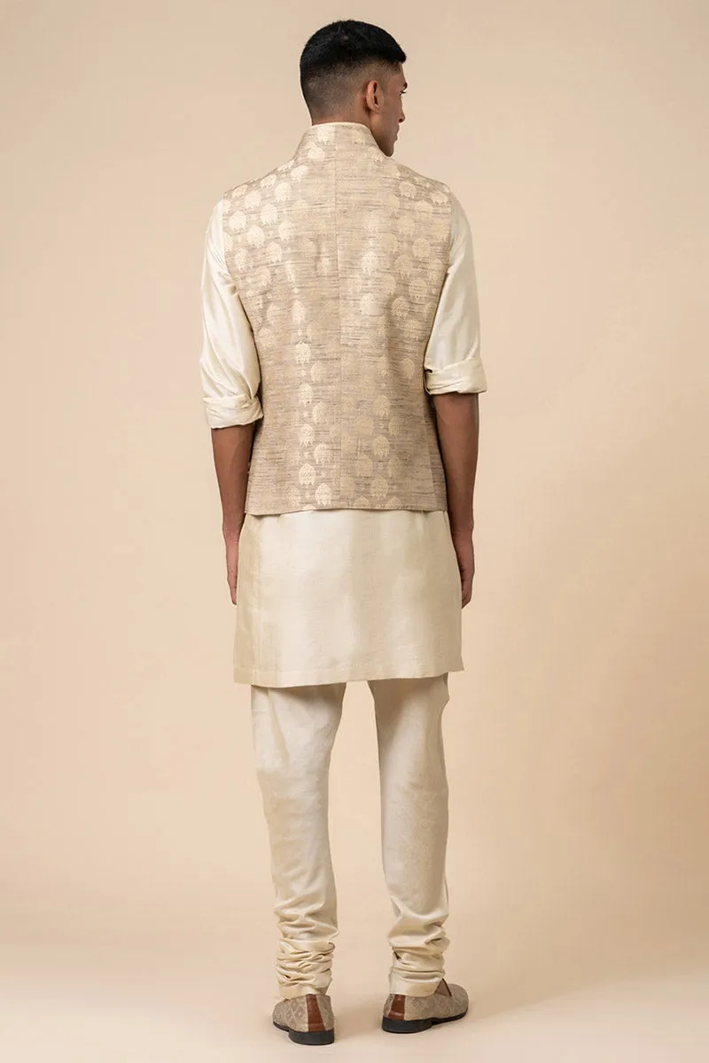 Brocade Kurta Bundi Set