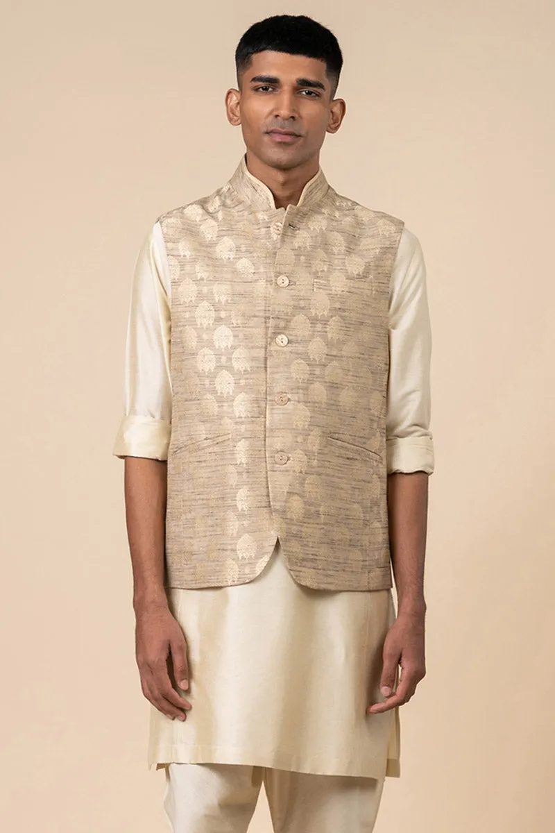 Brocade Kurta Bundi Set