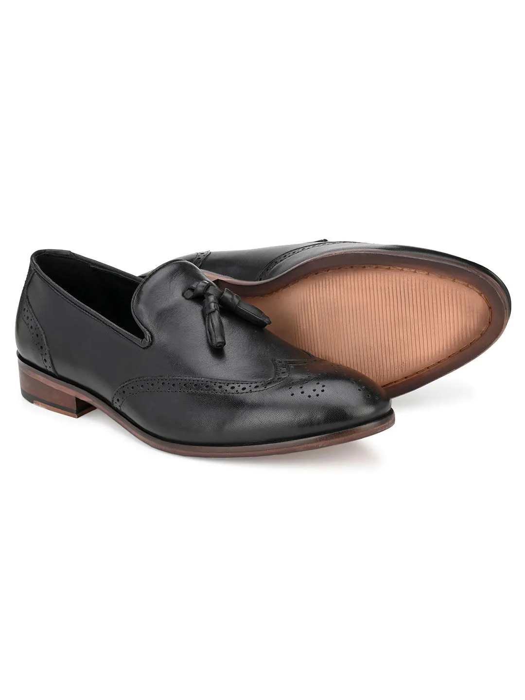 Bruce Black Tassel Loafers