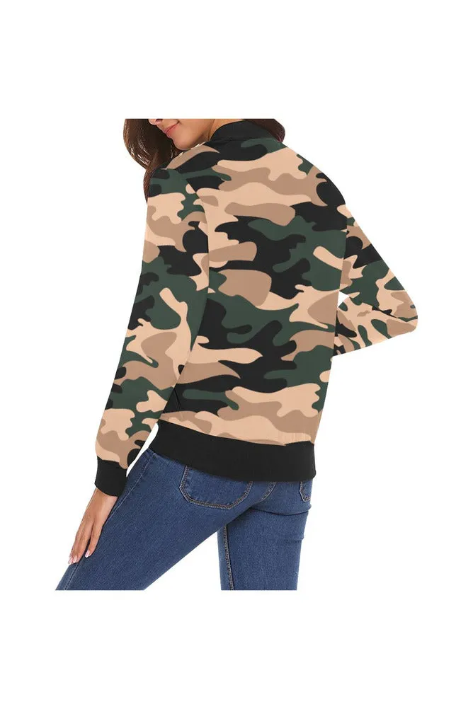 Camouflage  Bomber Jacket for Women