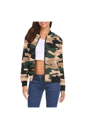 Camouflage  Bomber Jacket for Women