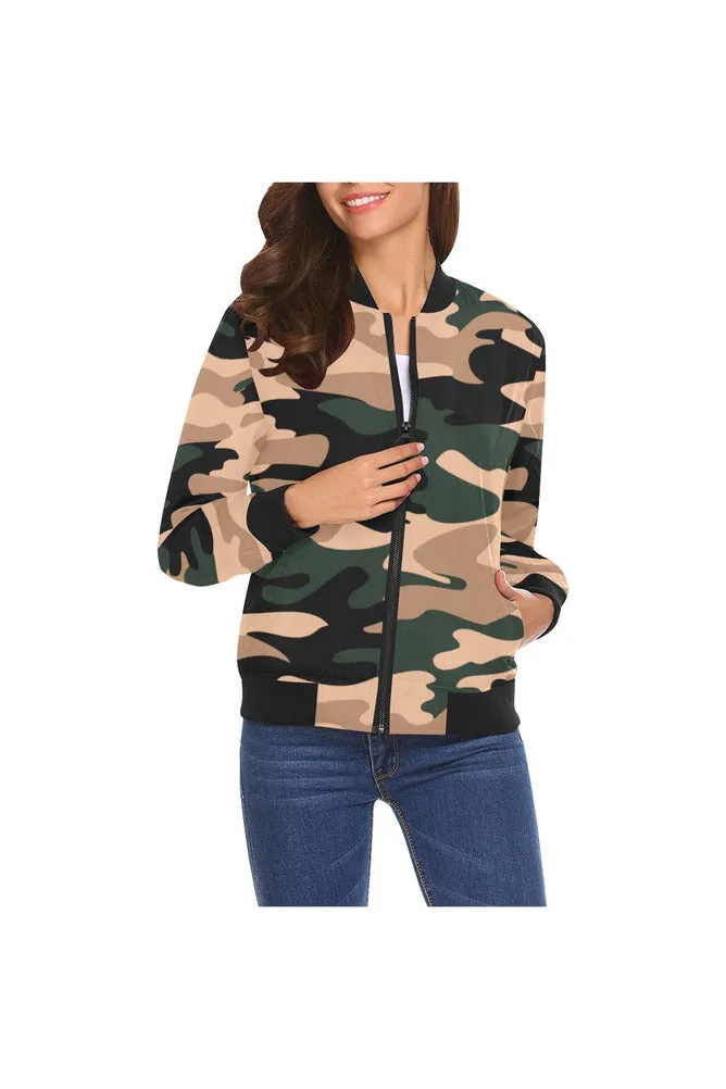 Camouflage  Bomber Jacket for Women