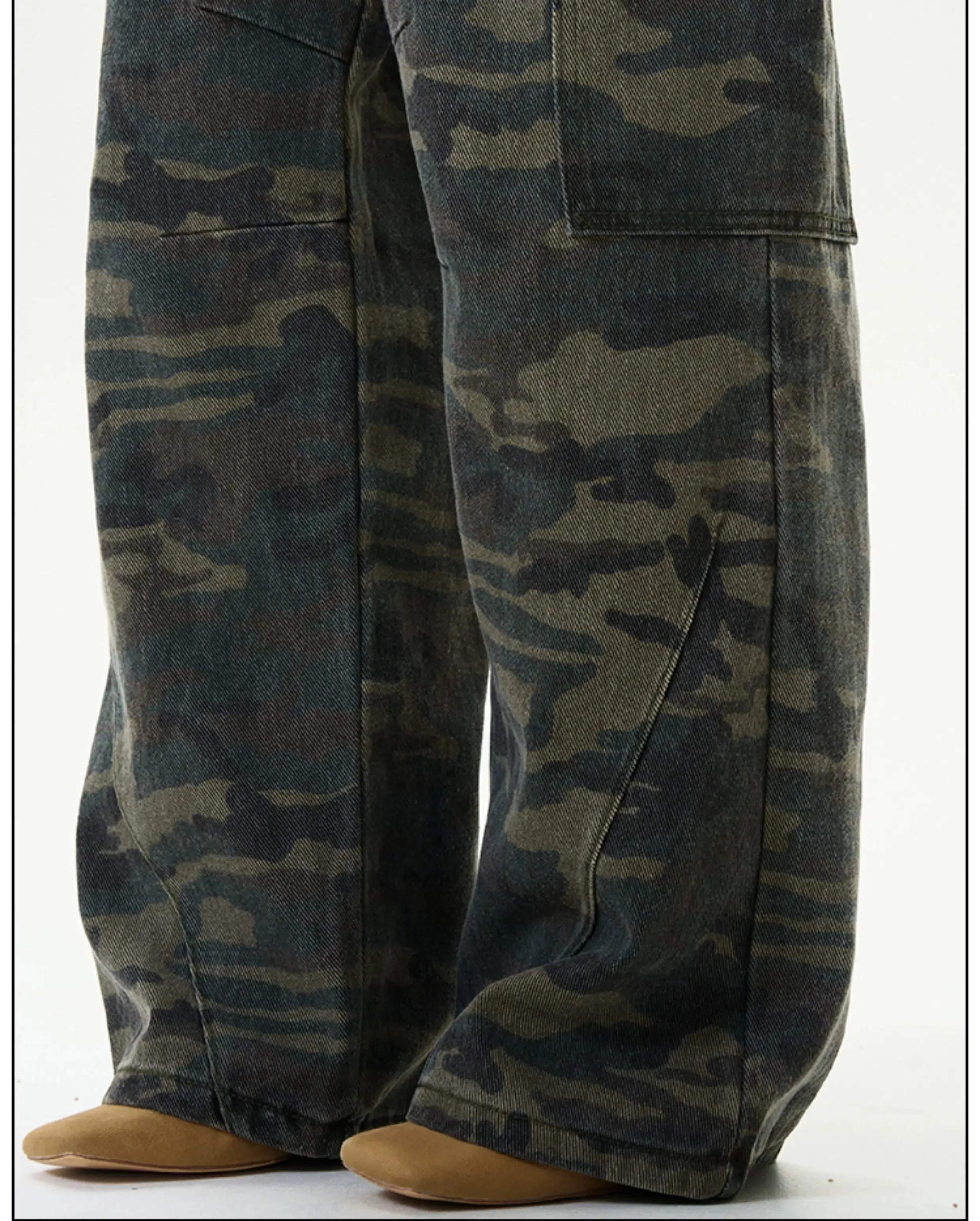 Cargo Pants with Camo Pattern