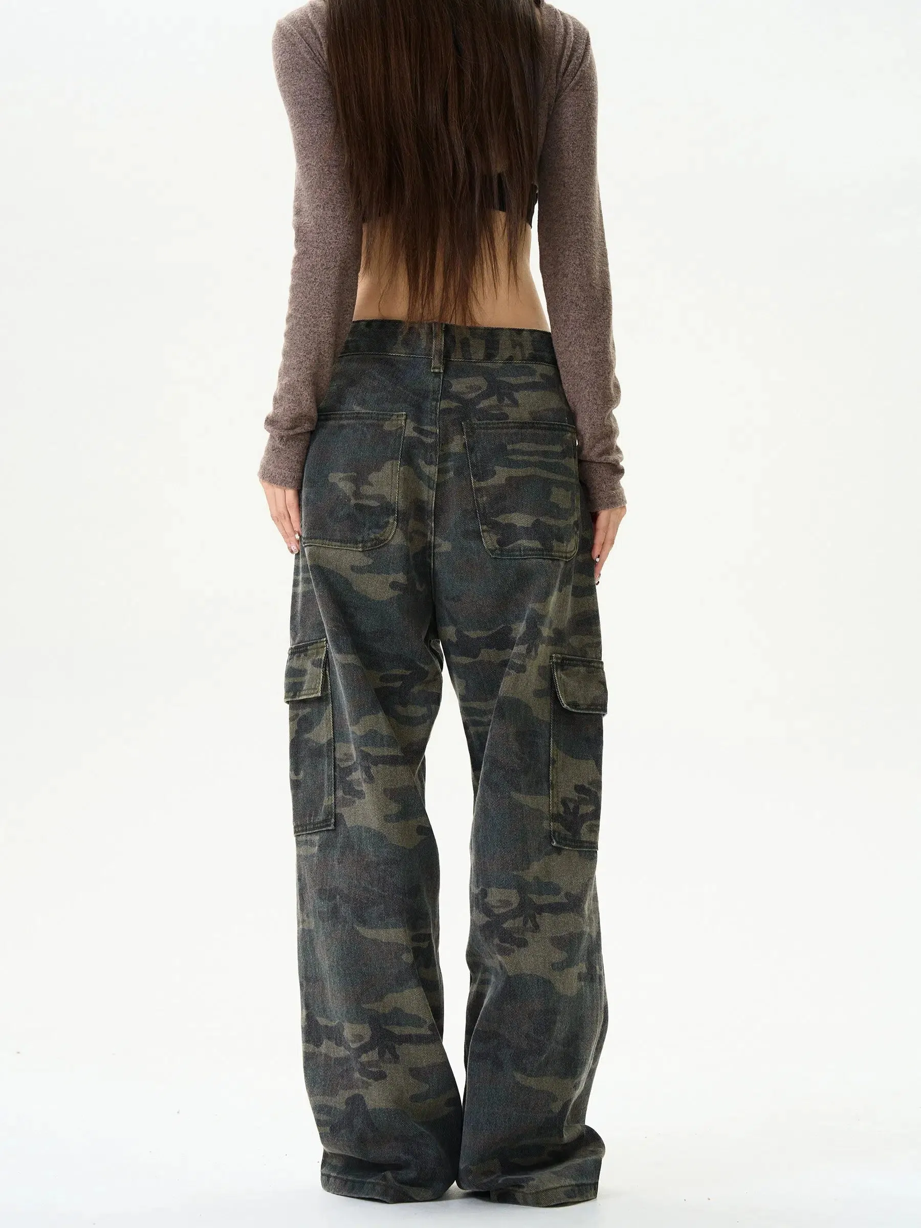 Cargo Pants with Camo Pattern