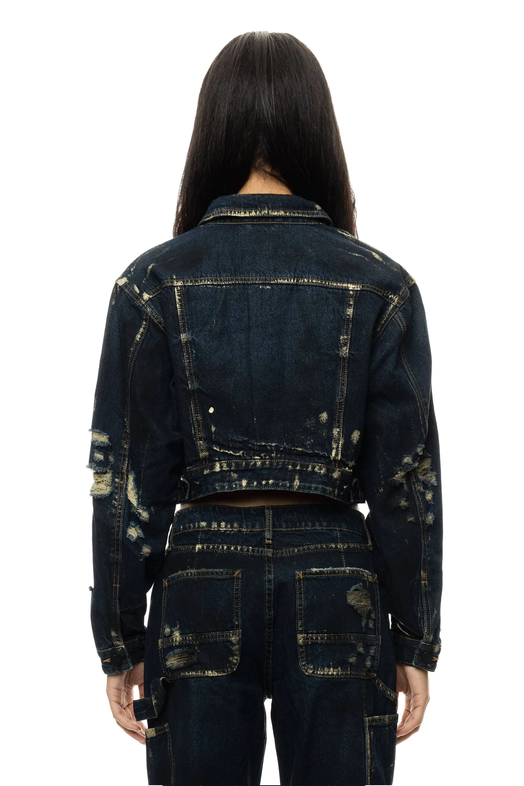 Carpenter Fashion Jean Jacket - 1920 Blue