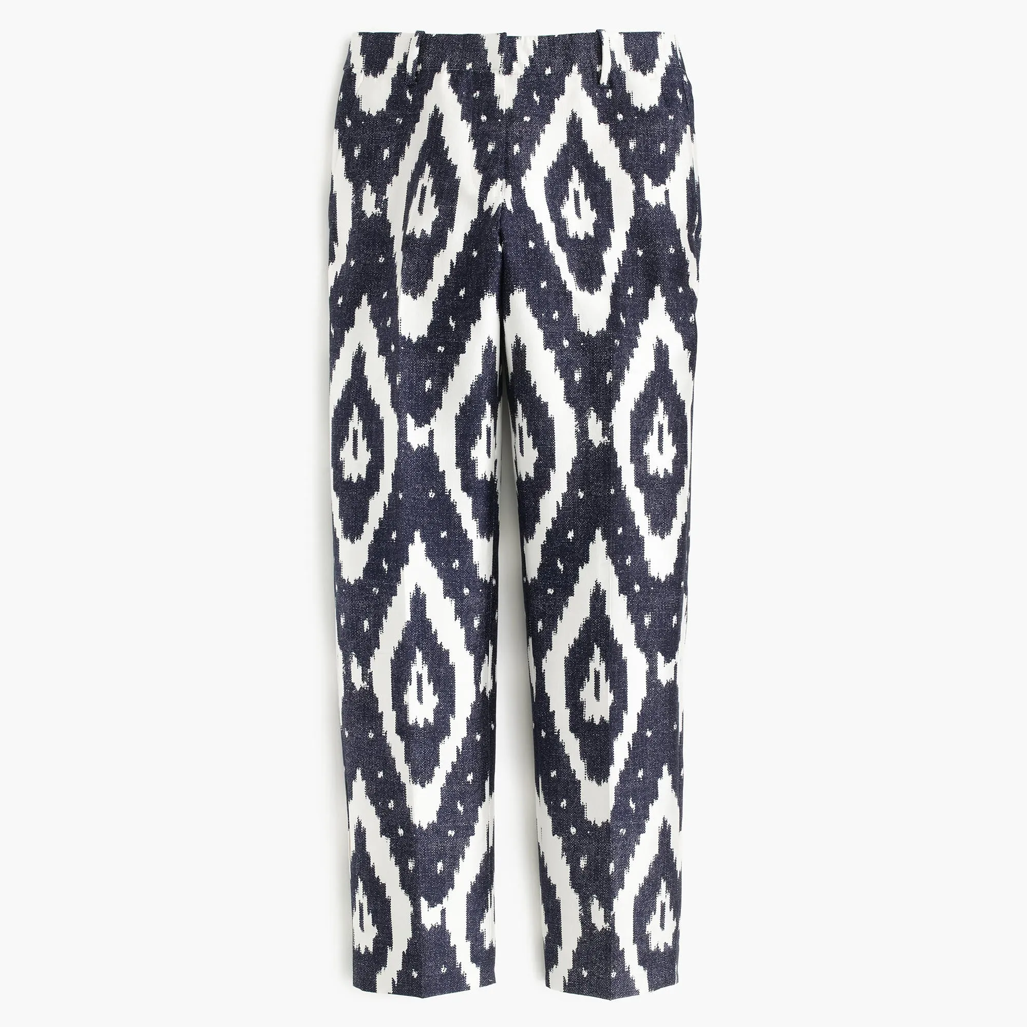 Collection cigarette pant in heavy shantung ikat