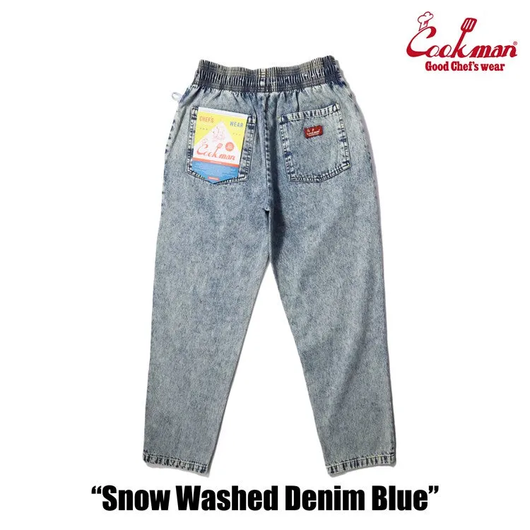 Cookman Chef Pants - Snow Washed Denim : Blue