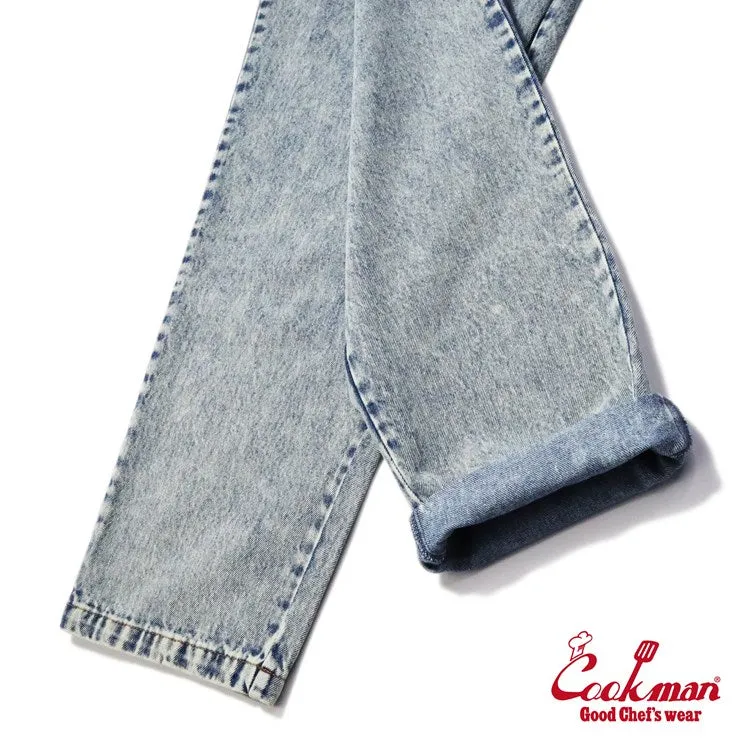 Cookman Chef Pants - Snow Washed Denim : Blue