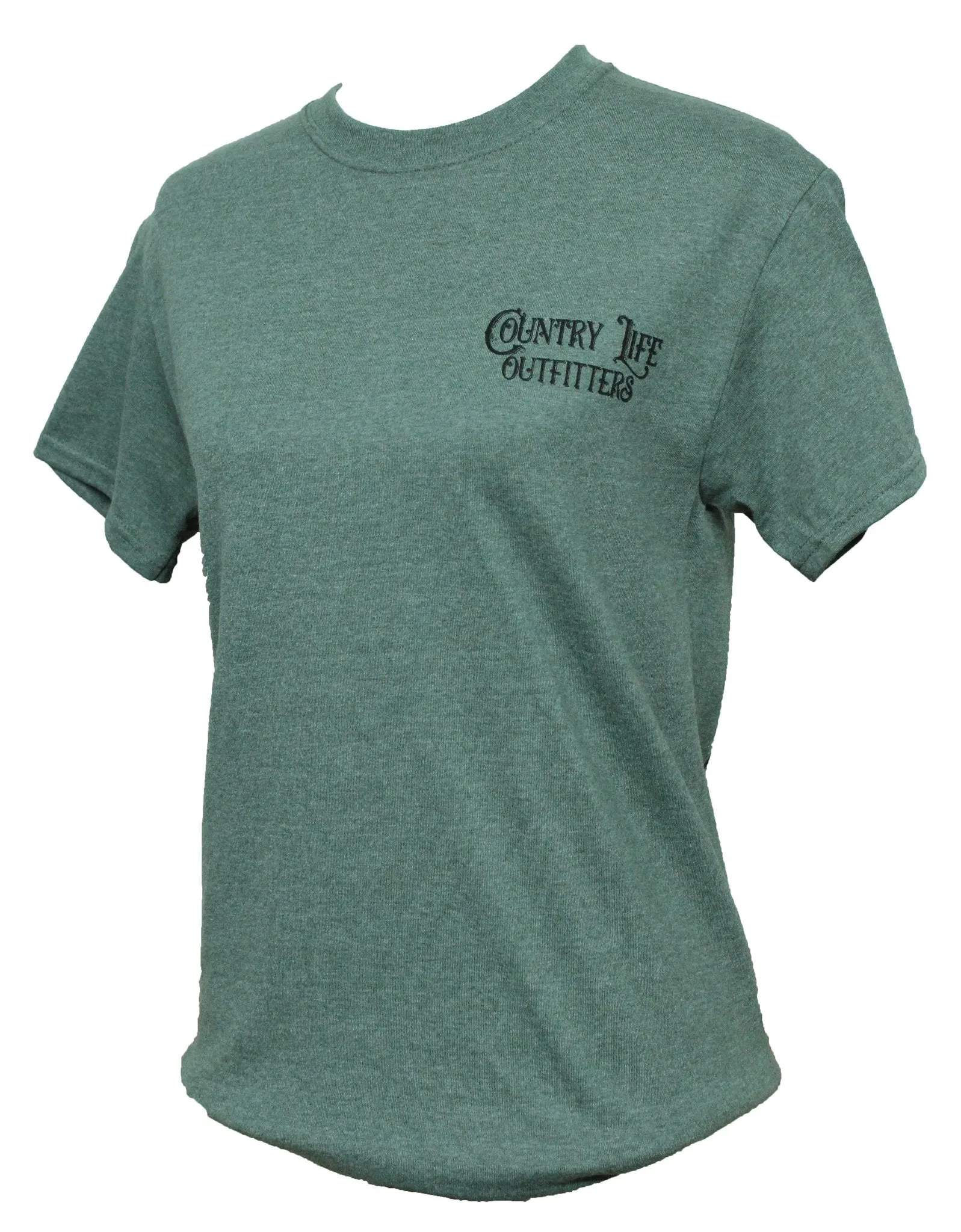 Country Life Outfitters Fishing Dog Unisex Green T-Shirt