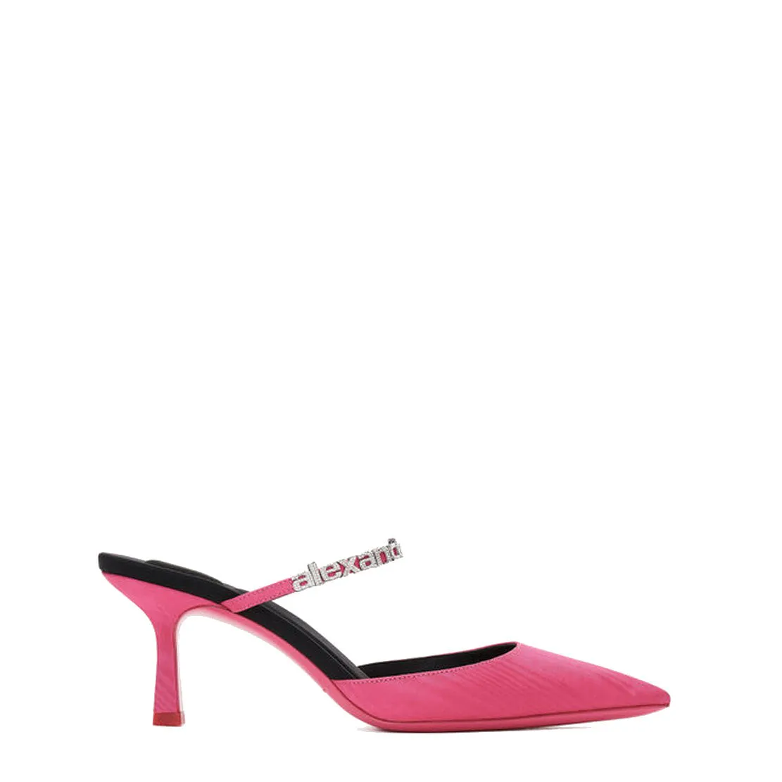 Delphine 65 Logo Strap Mule, Pink