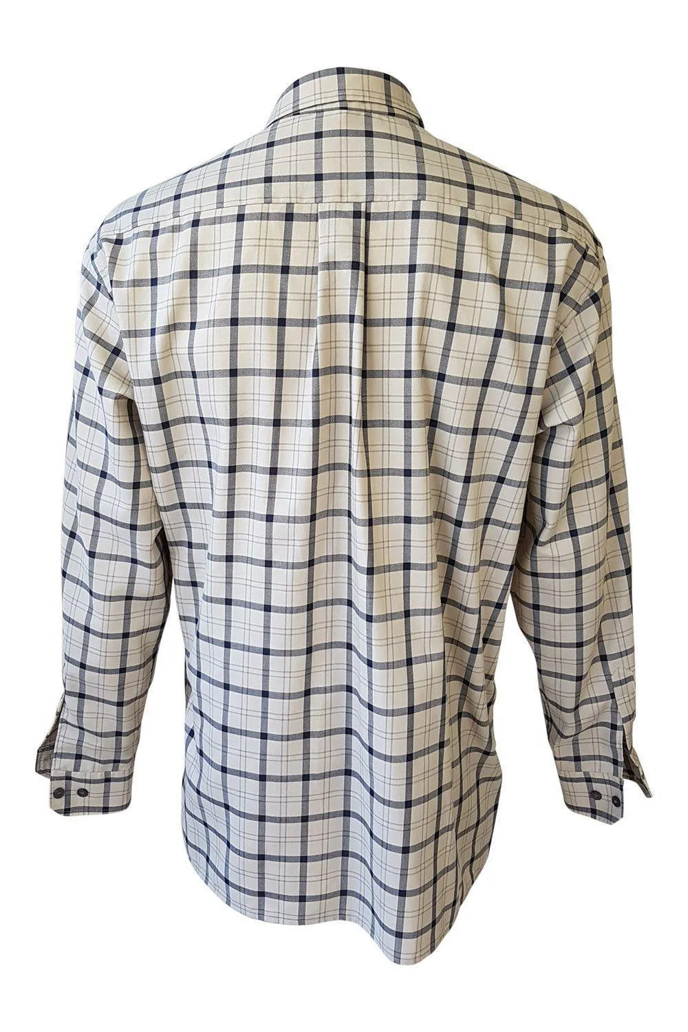 ETERNA EXCELLENT Cream and Black Checked Shirt (41/16)