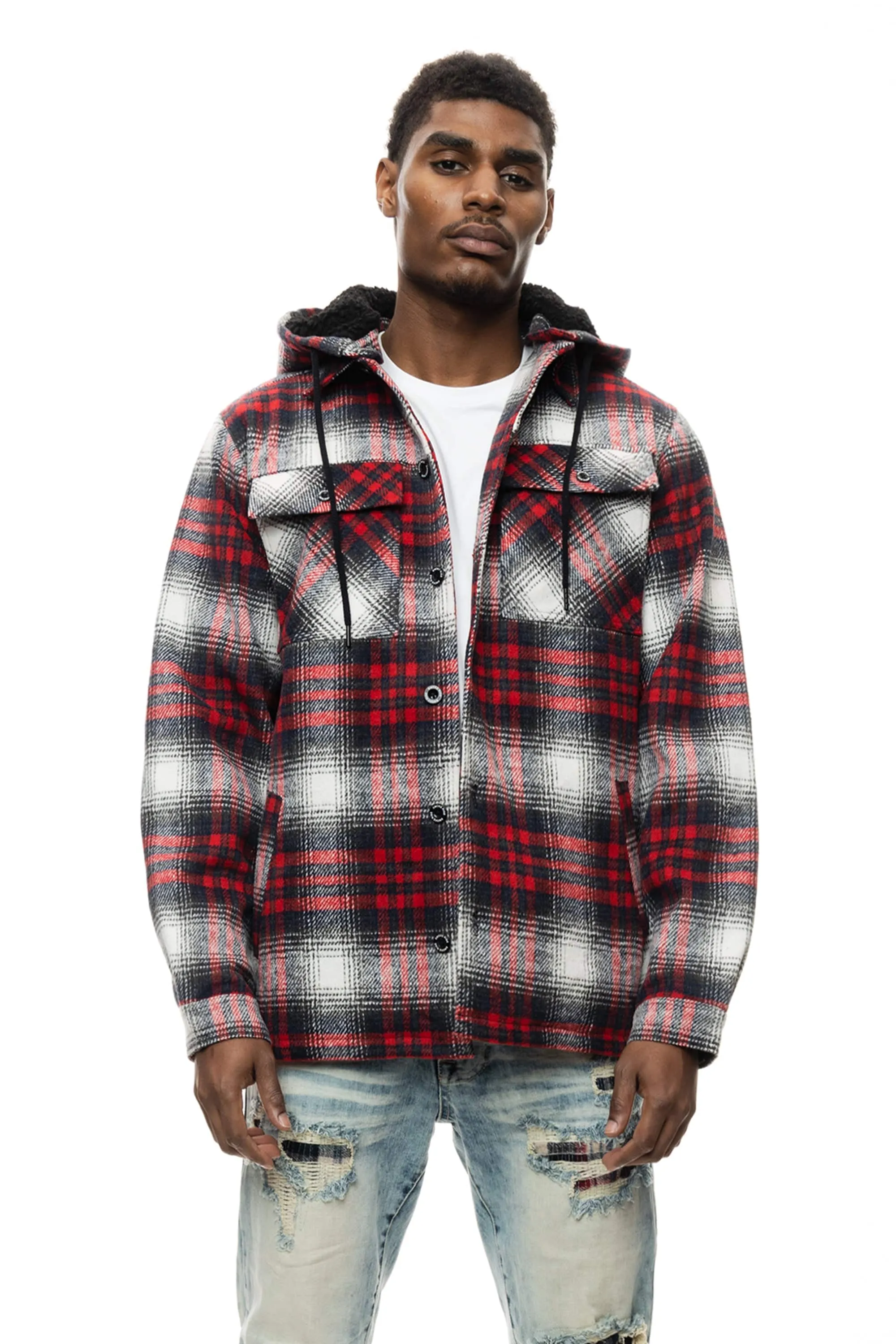 Flannel Shacket - Red