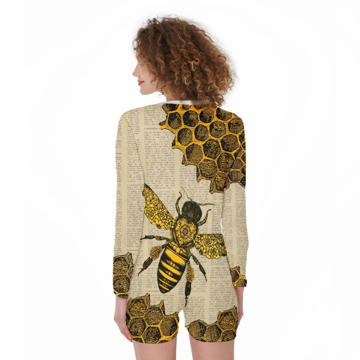 Gearhuman 3D Bee One Women Piece Pajamas