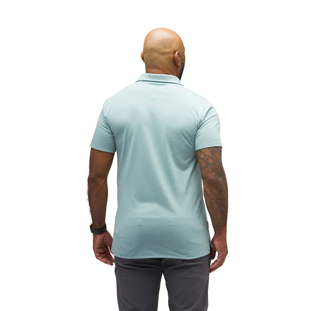 Grundens Shorebreak Performance Fishing Polo in Skyrocket