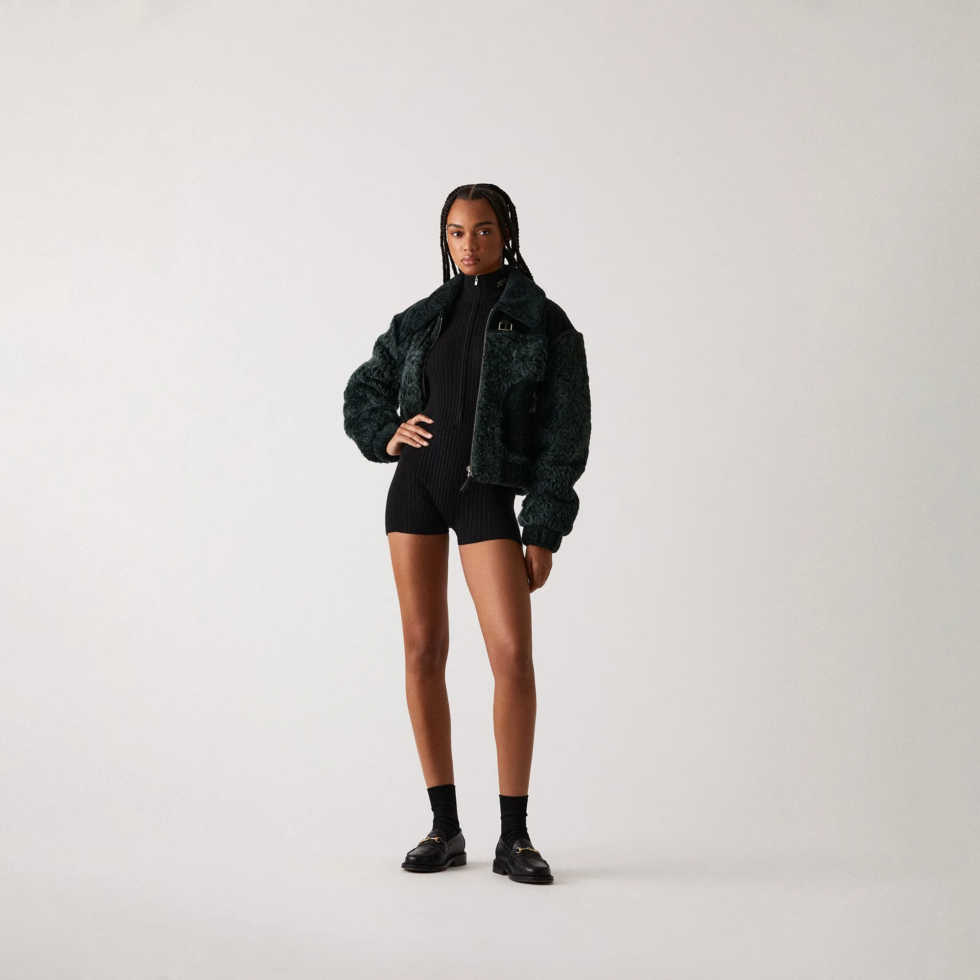 Kith Women Lennox Panelled Shearling Bomber - Machine