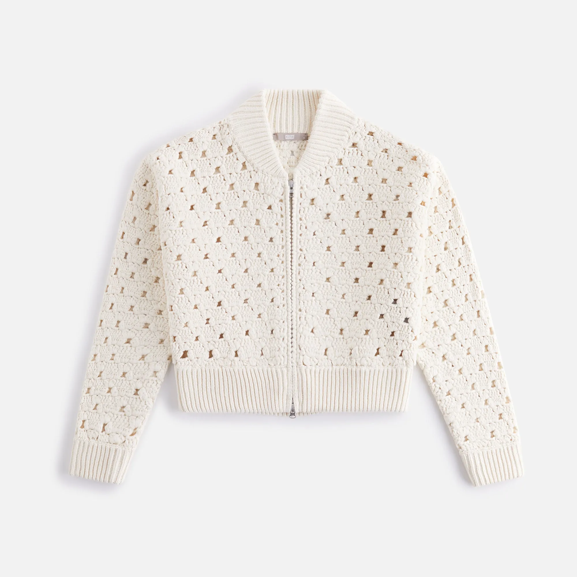 Kith Women Merritt Crochet Knit Bomber - Whisper