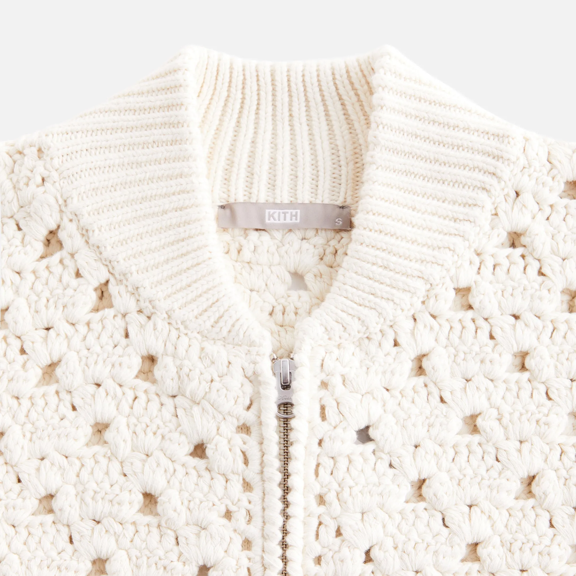 Kith Women Merritt Crochet Knit Bomber - Whisper