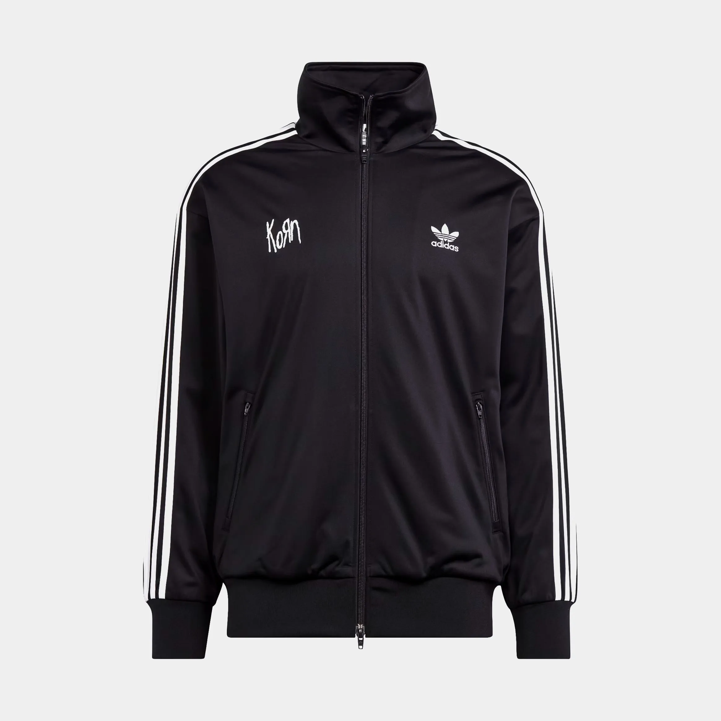 Korn Track Mens Jacket (Black/White)