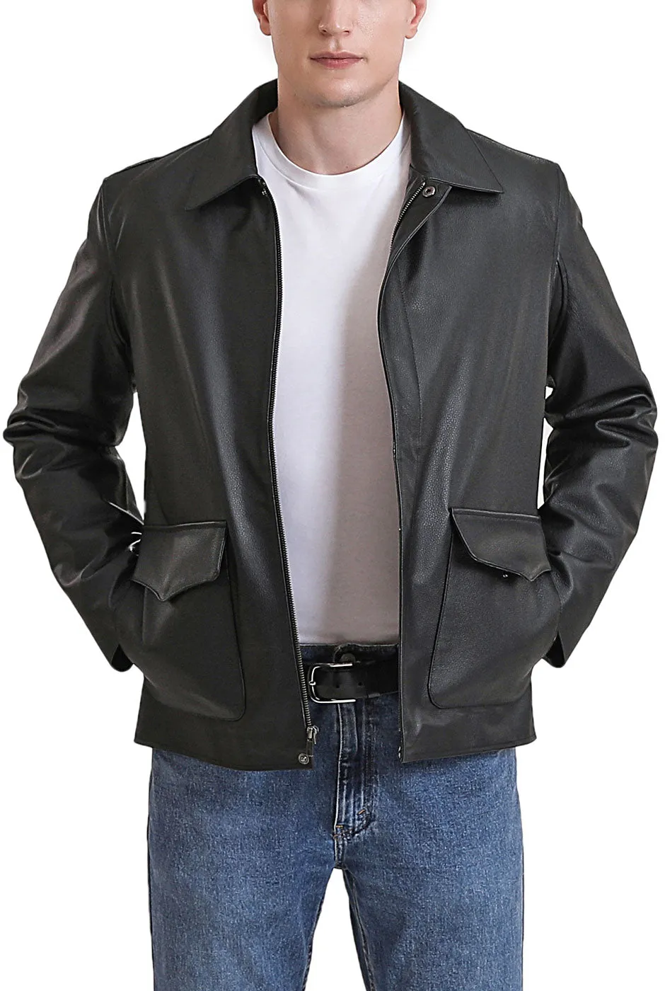 Landing Leathers Men Hero Indy-Style Cowhide Leather Jacket