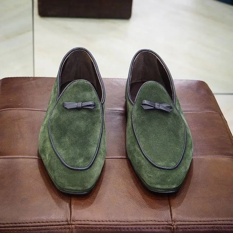 Leonie Suede Loafer With Tie