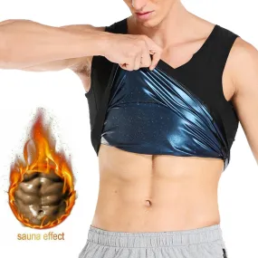 Men Polymer Sweat Sauna Shaper Vest Body Shaper Waist Trainer