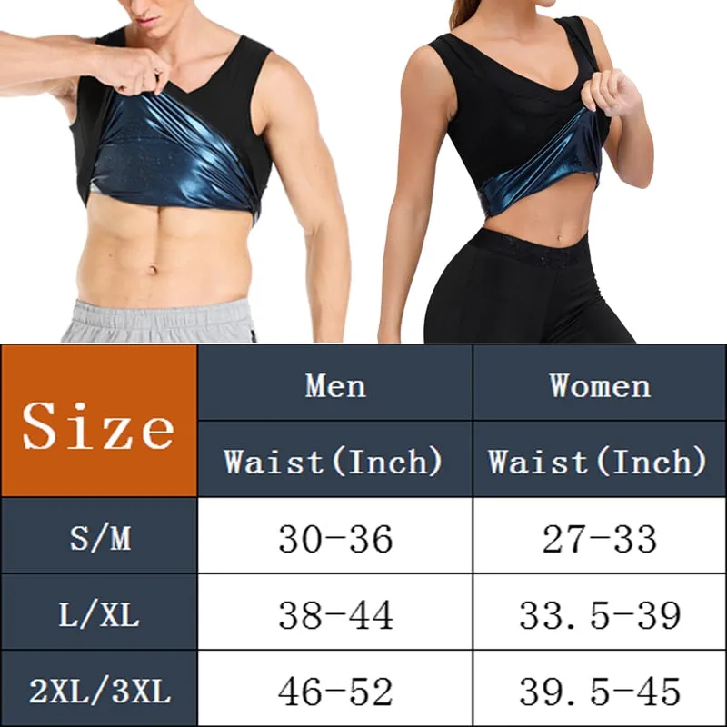 Men Polymer Sweat Sauna Shaper Vest Body Shaper Waist Trainer