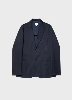 Men's Unstructured Blazer in Navy