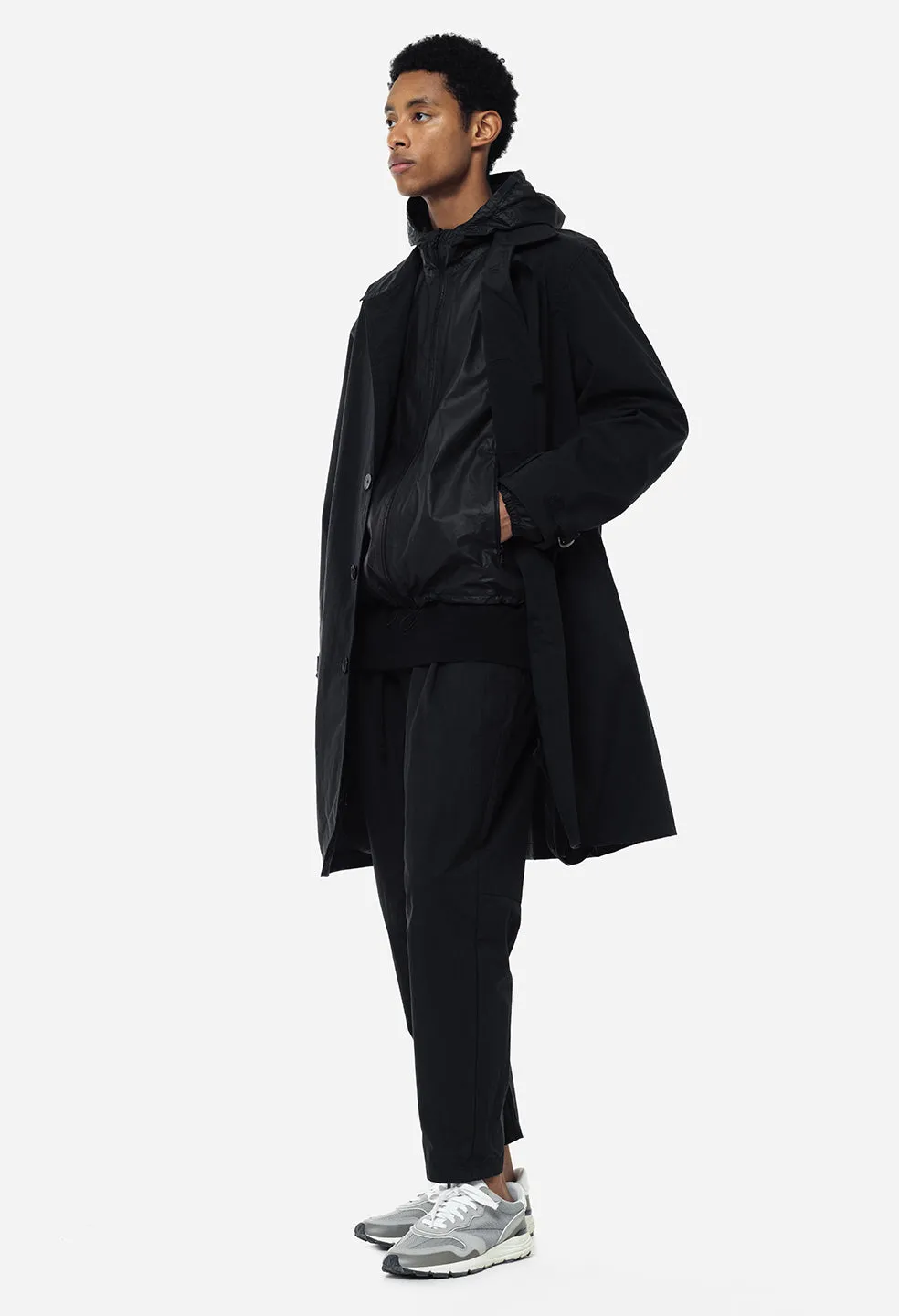 Nylon Spring Coat / Black