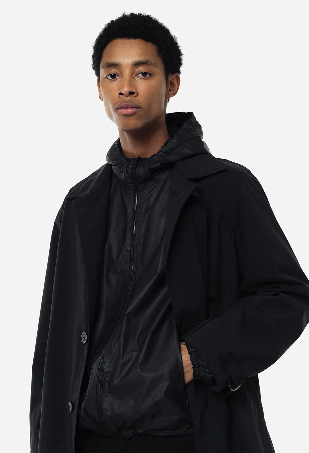 Nylon Spring Coat / Black