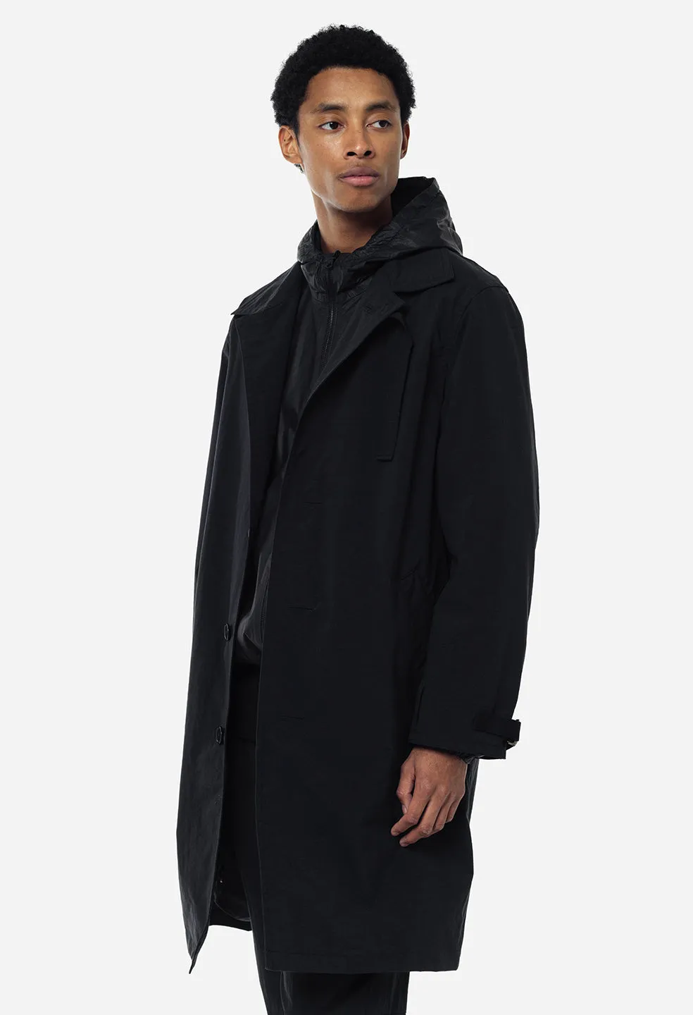 Nylon Spring Coat / Black