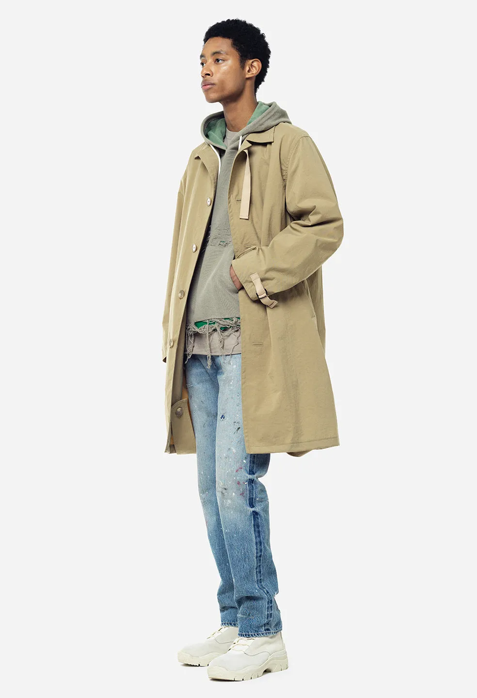 Nylon Spring Coat / Tan