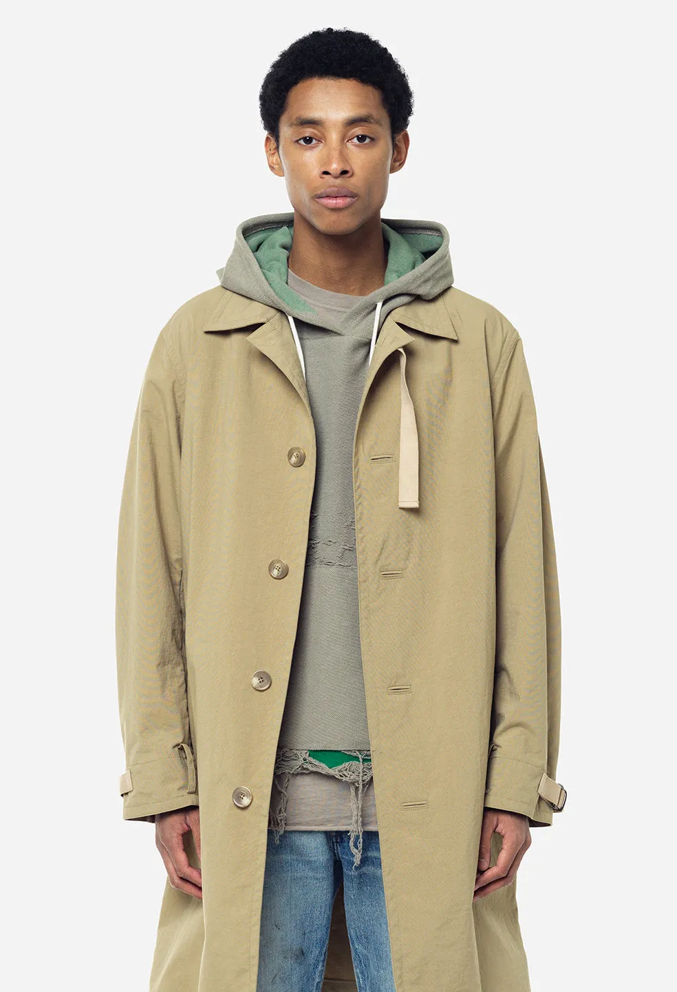 Nylon Spring Coat / Tan