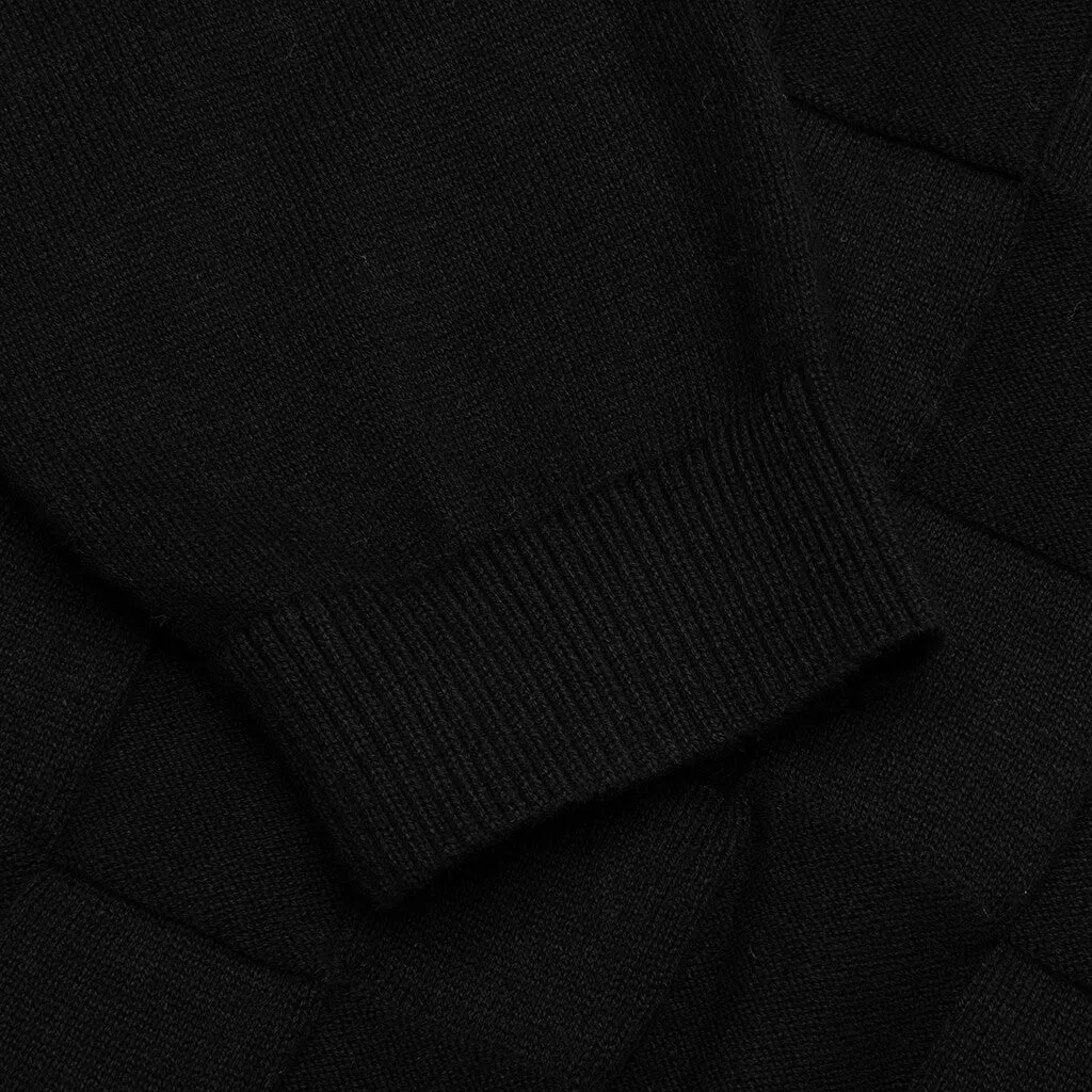 Palmer Checked L/S Sweater Polo - Tips Black