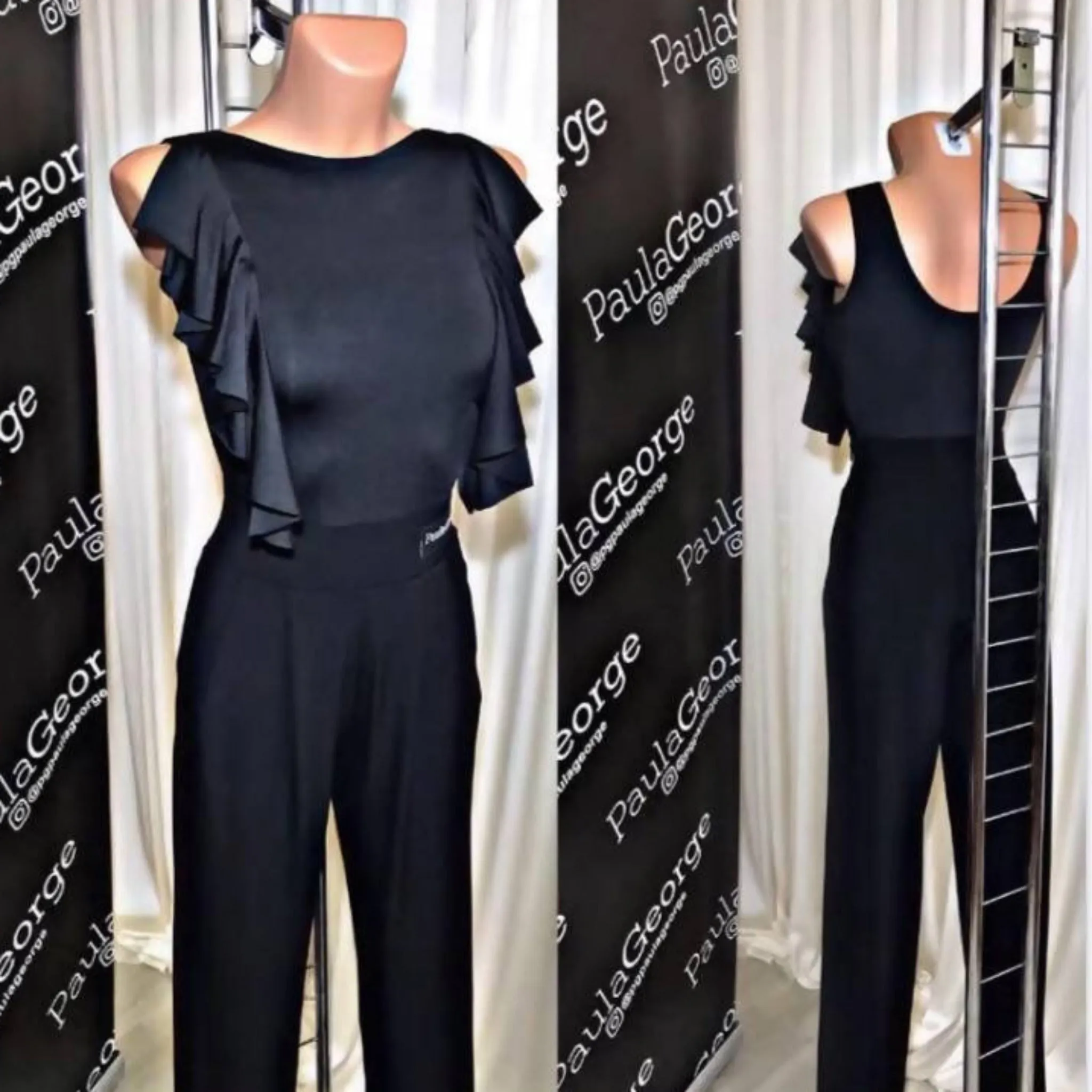 Paula George Black Ballroom 2 Pieces Dancewear