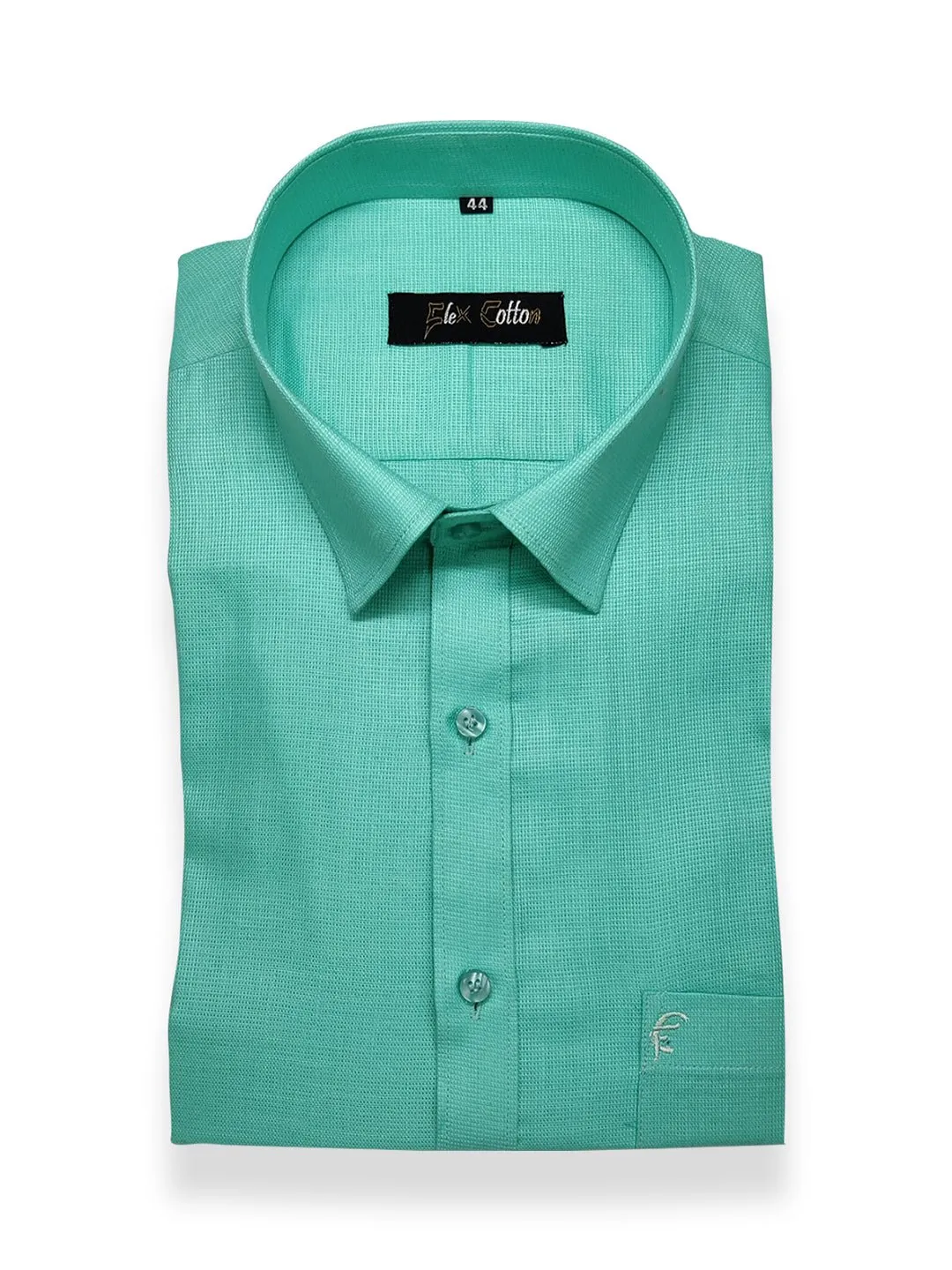 Peacock Green Color Casa View Linen Shirt For Men's