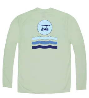 Performance Long Sleeve Circle w/ Waves T-Shirt - Sage