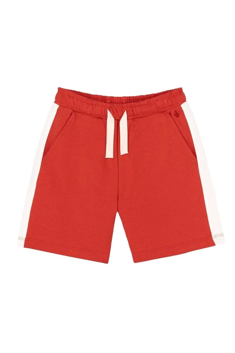 Petit Bateau - Boy Red Sweat Shorts