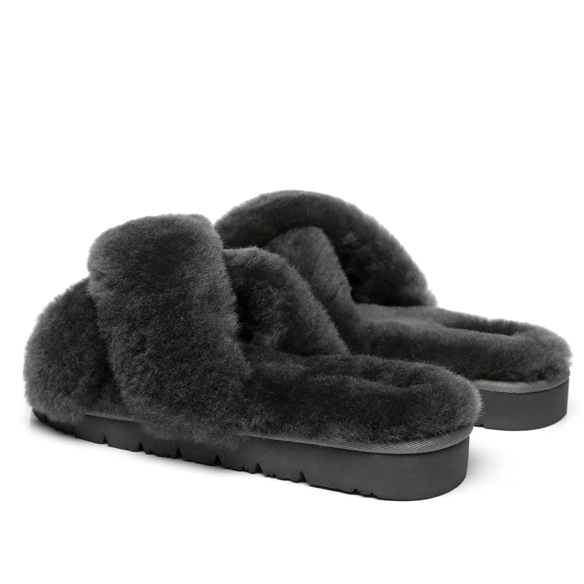 Premium Cross Fluff Ultra Comfort Sole UGG Slippers