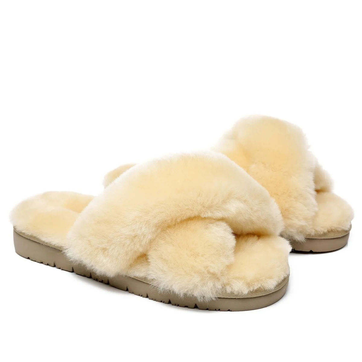 Premium Cross Fluff Ultra Comfort Sole UGG Slippers