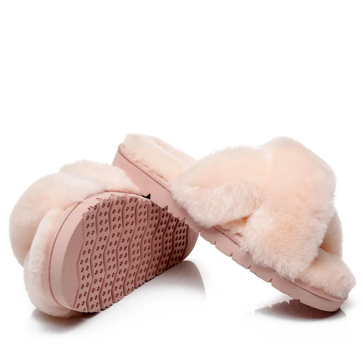 Premium Cross Fluff Ultra Comfort Sole UGG Slippers