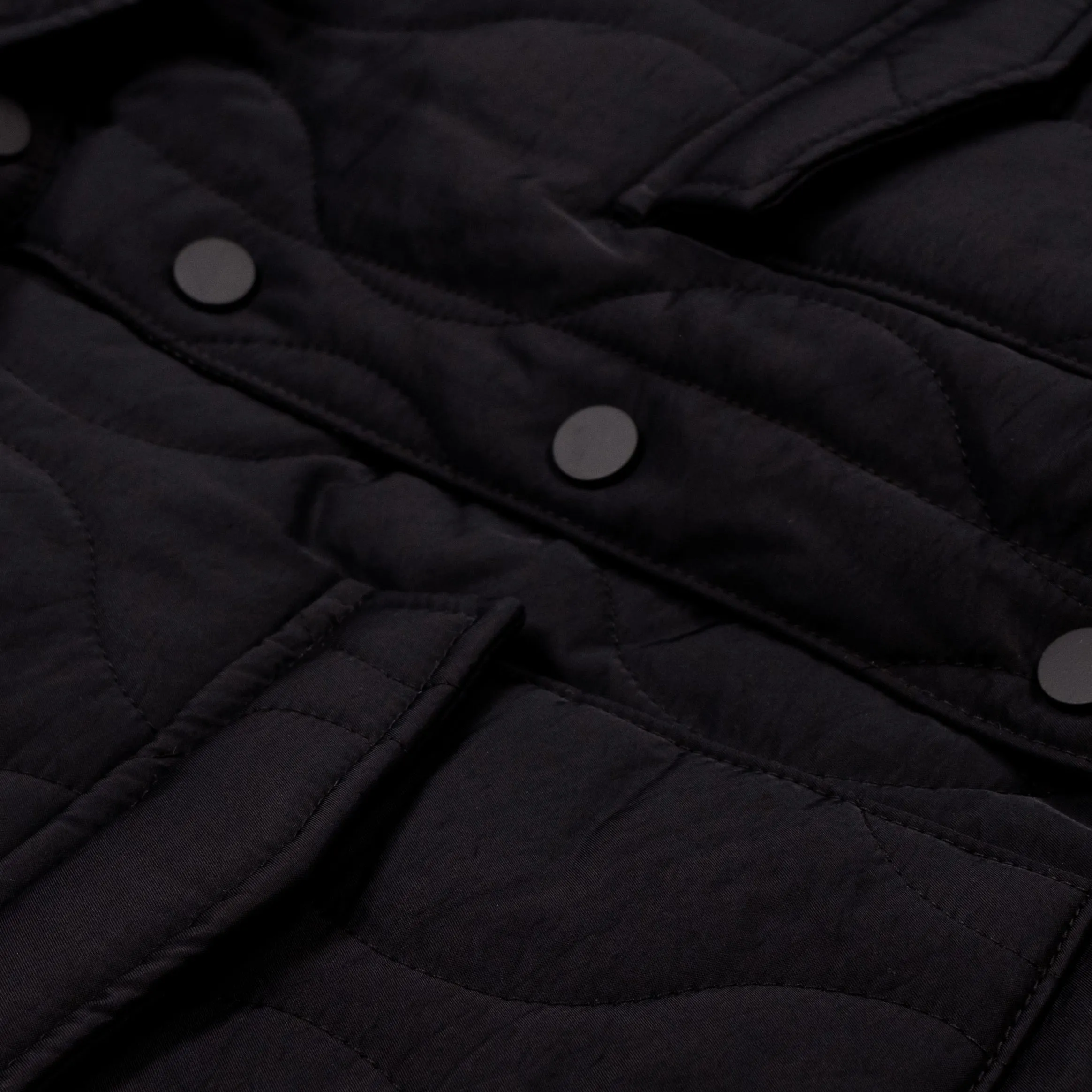 Quilted Woven Mens Jacket (Black)