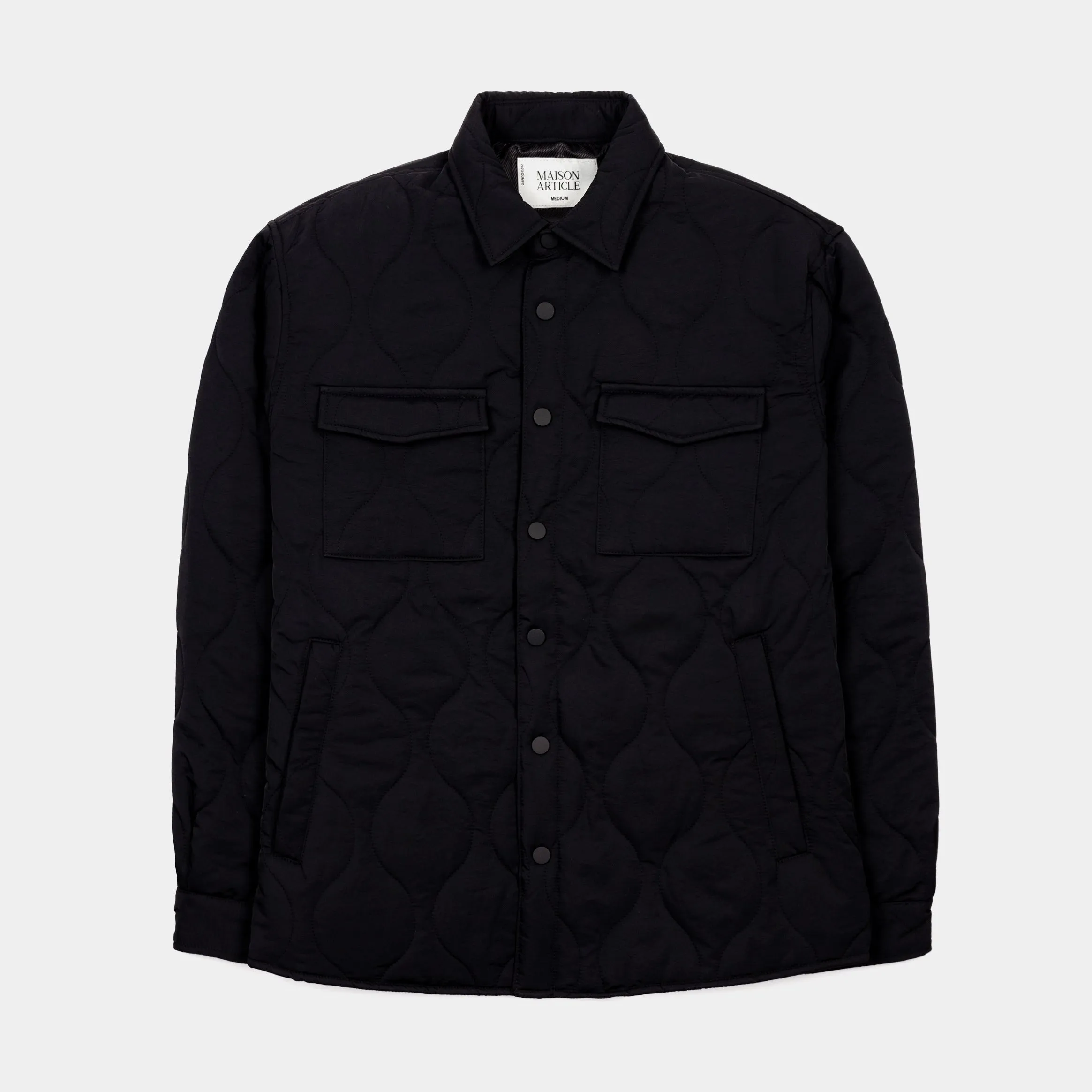 Quilted Woven Mens Jacket (Black)