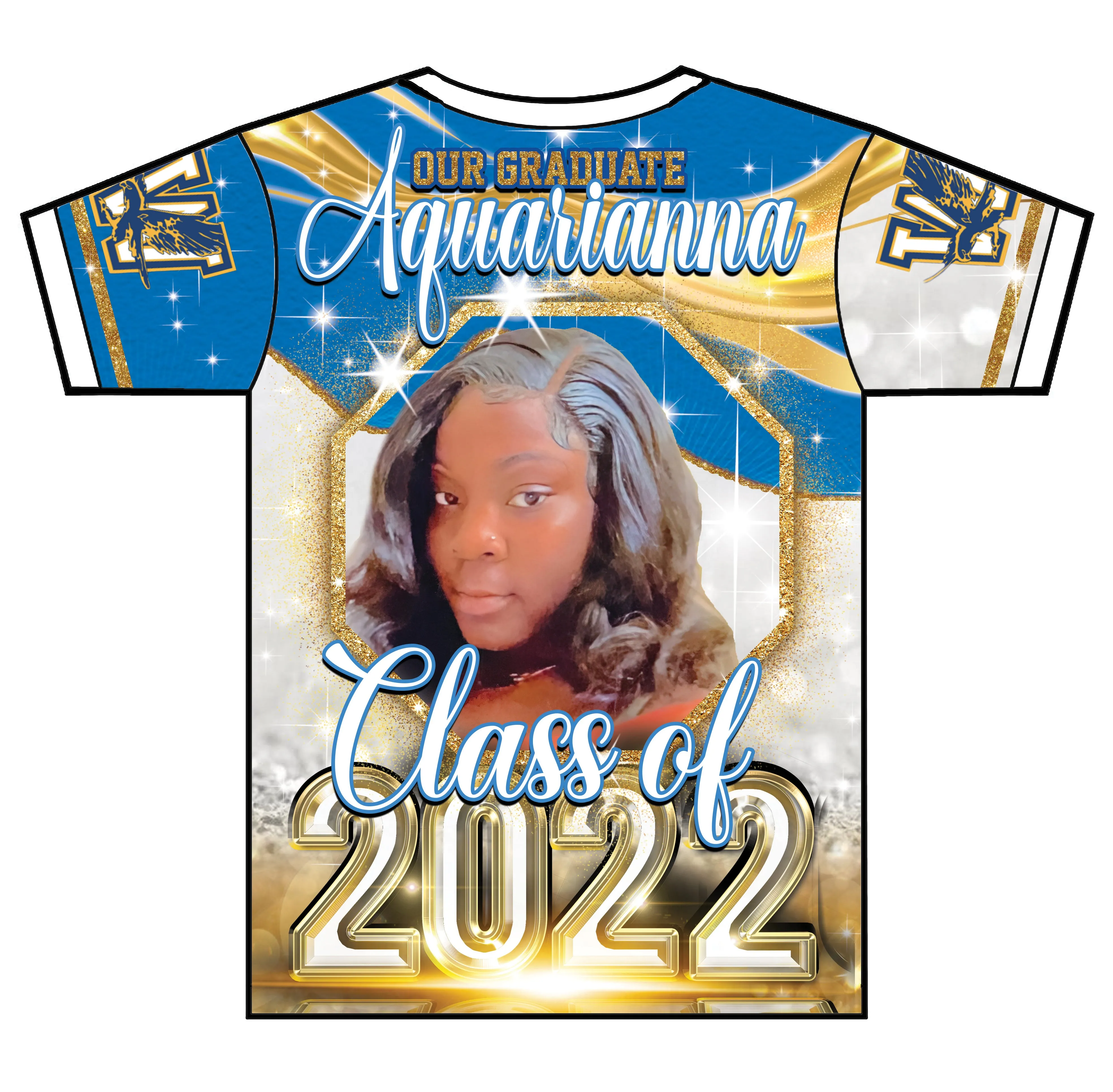 "Aquarianna" Custom Designed Graduation 3D shirt